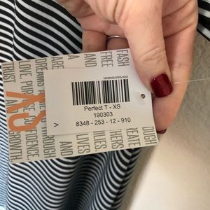 BNWT black and white striped Perfect T
